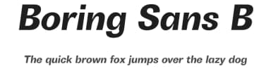 Boring Sans B by Zetafonts — Sans Serif Font — thumbnail 1