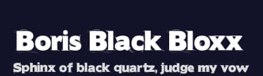 Boris Black Bloxx by Manfred Klein — Sans Serif Font — thumbnail 2