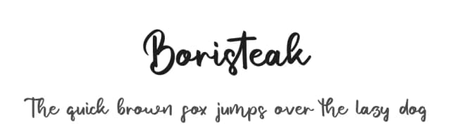 Boristeak by Yan Studio — Script Handwritten Font