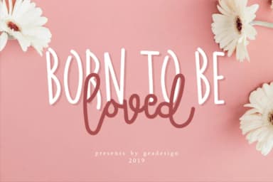 Born to Be Loved Font by geadesign — Script Handwritten Font — thumbnail 1