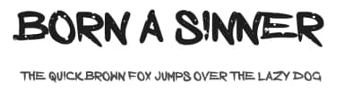 Born a Sinner by Murder Fonts — Script Handwritten Font — thumbnail 1