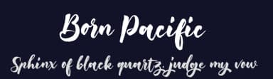Born Pacific by Riyadh Rahman — Script Handwritten Font — thumbnail 2