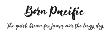Born Pacific by Riyadh Rahman — Script Handwritten Font — thumbnail 1