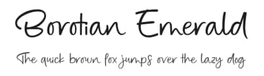 Borotian Emerald by Four Lines — Script Handwritten Font — thumbnail 1