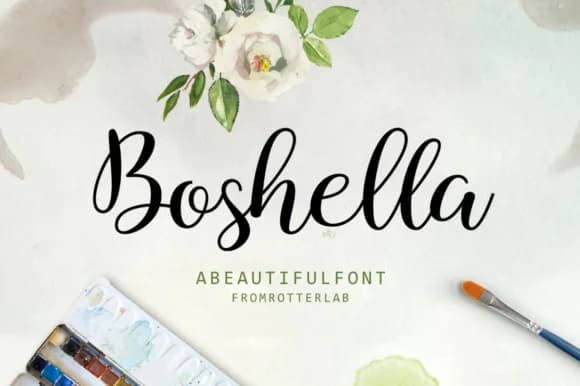 Boshella Script Font by rotterlabstudio — Script Handwritten Font