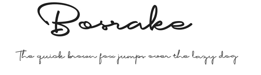 Bosrake by Letternun — Script Handwritten Font