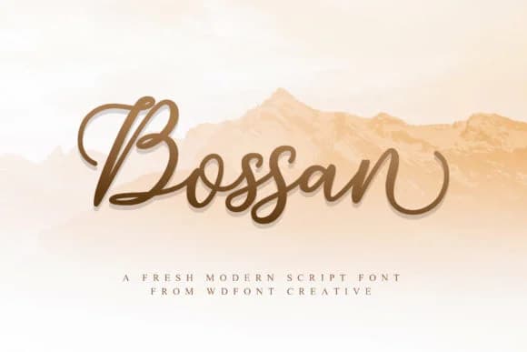 Bossan Font by WDfont Creative — Script Handwritten Font