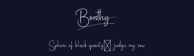 Bossthy by twinletter — Script Handwritten Font — thumbnail 2