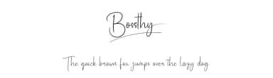 Bossthy by twinletter — Script Handwritten Font — thumbnail 1