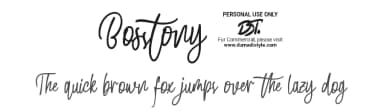 Bosstony 2 by DumadiStyle — Script Handwritten Font — thumbnail 1