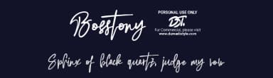 Bosstony 3 by DumadiStyle — Script Handwritten Font — thumbnail 2