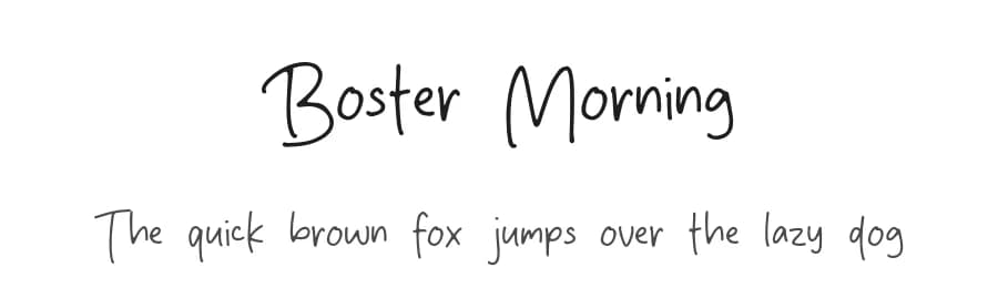 Boster Morning by MJType — Script Handwritten Font