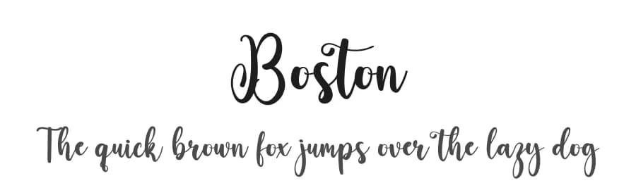 Boston by creatype designer — Script Handwritten Font
