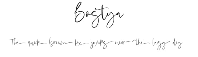 Bostya by Masanis Studio — Script Handwritten Font