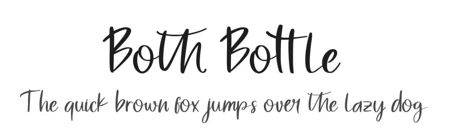 Both Bottle by nomlimofont — Script Handwritten Font