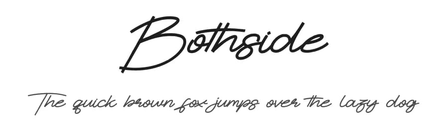 Bothside by Jadatype — Script Handwritten Font