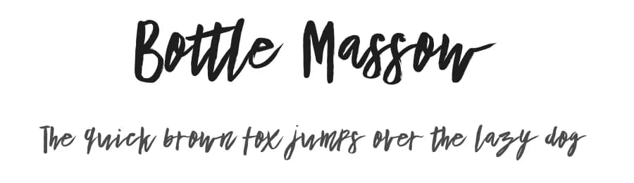 Bottle Massow by Maulana Creative — Script Handwritten Font