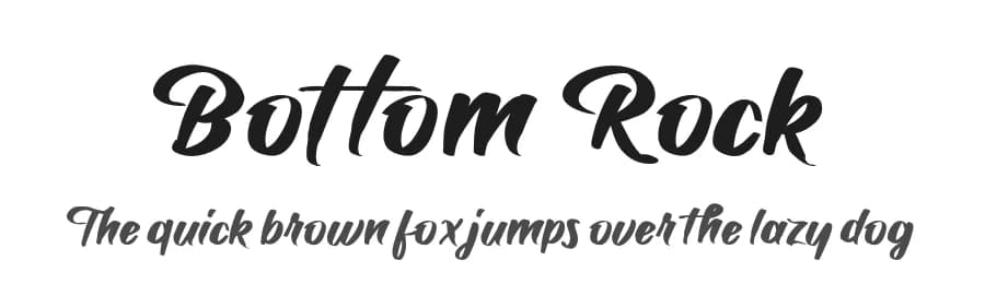 Bottom Rock by Display Studio — Script Handwritten Font