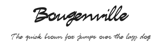 Bougenville by Akhmad Mujayyid — Script Handwritten Font