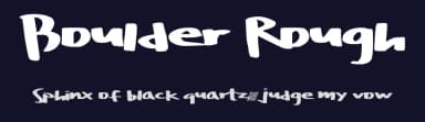 Boulder Rough by Xerographer Fonts — Script Handwritten Font — thumbnail 2