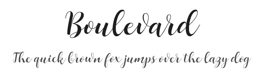 Boulevard by Unicode Studio — Script Handwritten Font