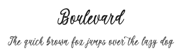 Boulevard by August Calligraphy — Script Handwritten Font