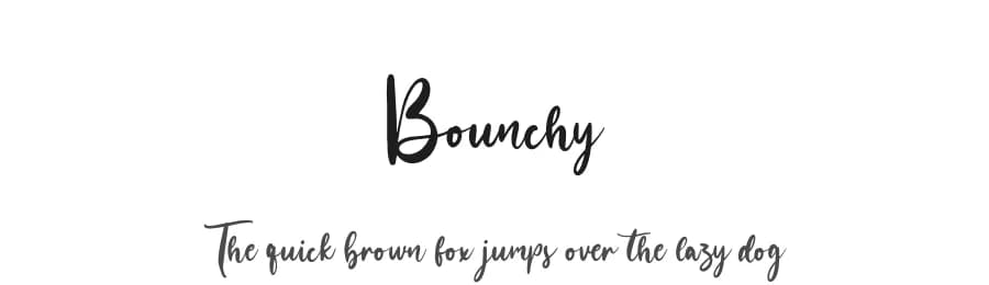 Bounchy by Hugefonts — Script Handwritten Font
