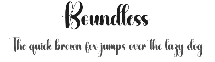 Boundless by Scratchones — Script Handwritten Font