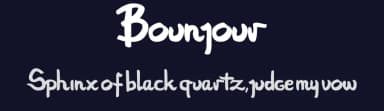 Bounjour by Muhammad Zulkifly Suradin — Script Handwritten Font — thumbnail 2