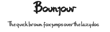 Bounjour by Muhammad Zulkifly Suradin — Script Handwritten Font — thumbnail 1