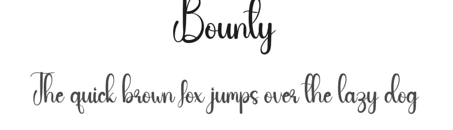 Bounty by Scratchones — Script Handwritten Font