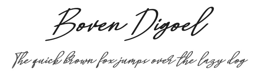 Boven Digoel by Vunira Design — Script Handwritten Font