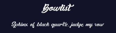 Bowlist by Dirtyline Studio — Script Handwritten Font — thumbnail 2