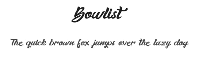 Bowlist by Dirtyline Studio — Script Handwritten Font