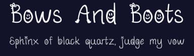 Bows And Boots by Nadc — Script Handwritten Font — thumbnail 2