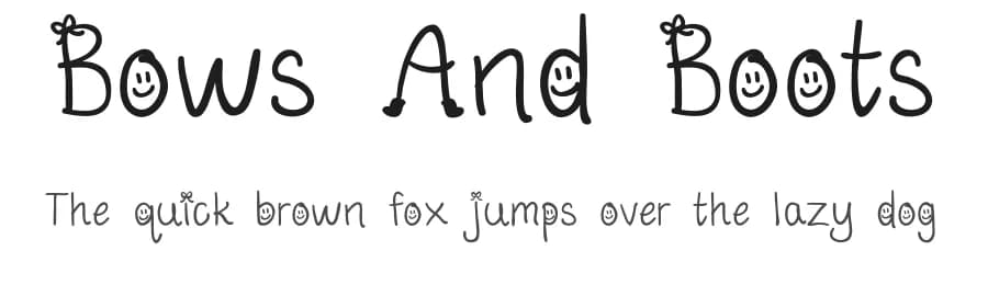 Bows And Boots by Nadc — Script Handwritten Font