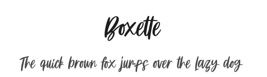 Boxette by Four Lines — Script Handwritten Font