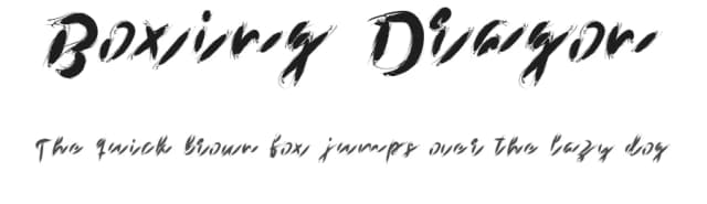 Boxing Dragon by Muhammad Iqbal Faizin — Script Handwritten Font