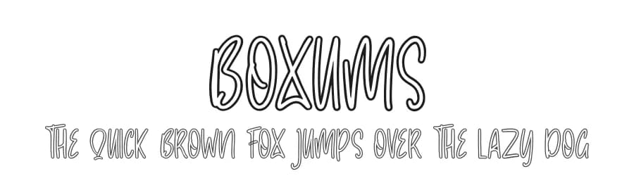 Boxums by Skiiller Studio — Script Handwritten Font