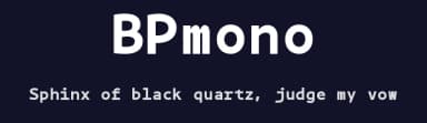 BPmono by George Triantafyllakos — Sans Serif Font — thumbnail 2