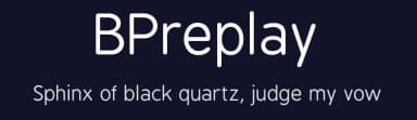 BPreplay by George Triantafyllakos — Sans Serif Font — thumbnail 2