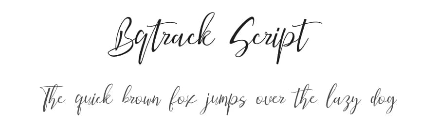 Bqtrack Script by 177Studio — Script Handwritten Font