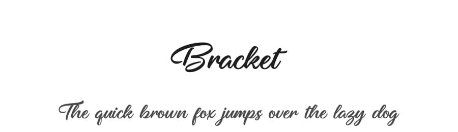 Bracket by Letternun — Script Handwritten Font
