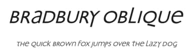 Bradbury Oblique by Manfred Klein — Sans Serif Font — thumbnail 1