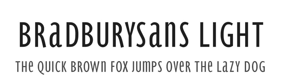 BradburySans Light by Manfred Klein — Sans Serif Font
