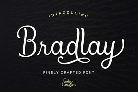 Bradlay Font by sabrcreative — Script Handwritten Font
