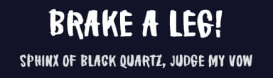 Brake a leg! by Juha Korhonen — Script Handwritten Font — thumbnail 2