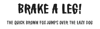 Brake a leg! by Juha Korhonen — Script Handwritten Font — thumbnail 1
