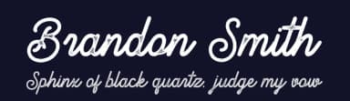 Brandon Smith by Pen Culture — Script Handwritten Font — thumbnail 2