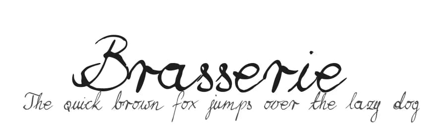 Brasserie by Aga Silva — Script Handwritten Font